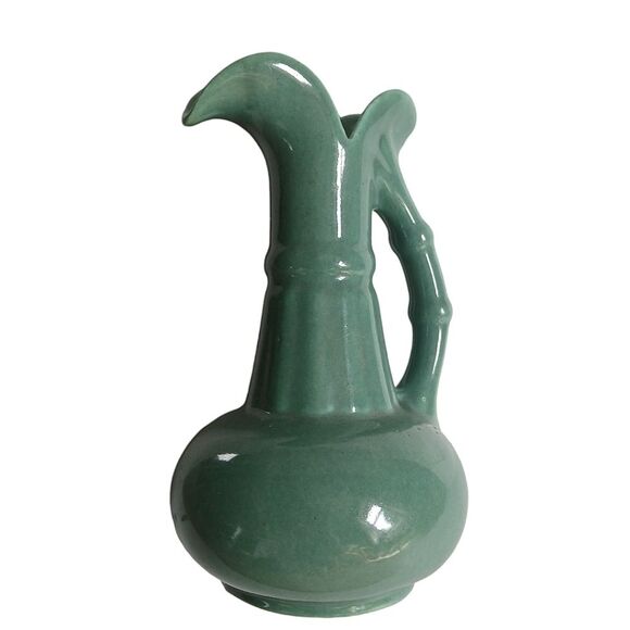 Vintage Camark 1920s Art Deco Pottery Blue Aqua Ceramic Pitcher - Picture 1 of 9